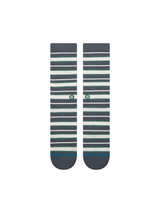 Stance Signature Stripe Crew Socks Turbulence top view