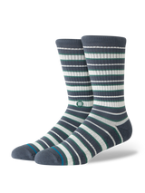 Stance Signature Stripe Crew Socks Turbulence flat lay