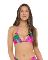 Body Glove Women's Tulum Dita Triangle Bikini Top in Bubble Gum