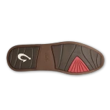 Olukai Women's Mi'i Woven Leather Mules Kukui Brown bottom view