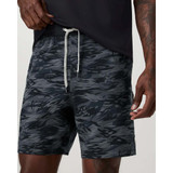 Vuori Men's Banks Session Shorts Black Riptide Camo detail