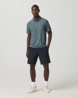 Vuori Men's Strato Tech Polo Blue Sea Heather full front