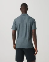 Vuori Men's Strato Tech Polo Blue Sea Heather back