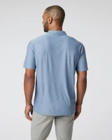 Vuori Men's Strato Tech Polo Chambray Heather back