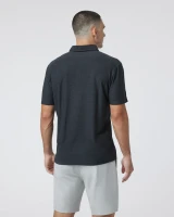 Vuori Men's Strato Tech Polo Charcoal Heather back