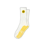 ZOĪ Smiley Crew Grip Socks white yellow