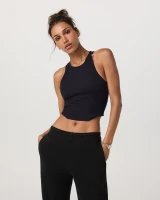 Vuori Women's Pose Plyo Tank Top Black front view