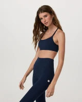 Vuori AllTheFeels Sports Bra Blue Coast front view