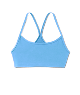 Vuori AllTheFeels Sports Bra Oasis Blue flat lay