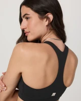 Vuori AllTheForm High Neck Sports Bra AT Black fabric detail