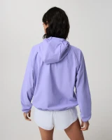 Vuori Women's Renew Trainer Shell Jacket Hyacinth back