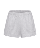 Vuori Women's Halo Shorts Pale Grey Heather front view