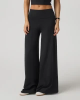 Vuori Halo Easy Wideleg Pants Halo Solid Black front view