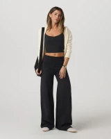 Vuori Halo Easy Wideleg Pants Halo Solid Black full view