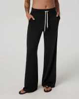 Vuori Halo Essential Wideleg Pants Black Heather front