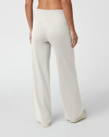 Vuori Halo Essential Wideleg Pants Ecru Heather back