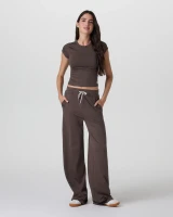 Vuori Halo Essential Wideleg Pants Java Heather full