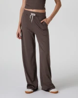 Vuori Halo Essential Wideleg Pants Java Heather front