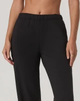 Vuori Halo Modern Straight Leg Pants Solid Black fabric detail zoom