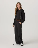 Vuori Halo Modern Straight Leg Pants Solid Black full body view