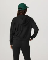 Vuori Halo Modern Full Zip Hoodie True Black back view