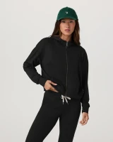 Vuori Halo Modern Full Zip Hoodie True Black side view