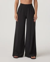 Vuori Villa Wideleg Pants black front view