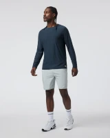 Vuori Men's Longsleeve Strato Tech Tee Navy Heather full view