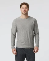 Vuori Men's Longsleeve Strato Tech Tee Grey Heather front