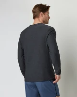 Vuori Men's Longsleeve Strato Tech Tee Charcoal Heather back