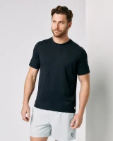 Vuori Men's Current Tech Tee Black front view