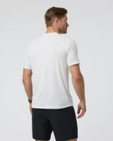 Vuori Men's Current Tech Tee White back view