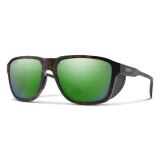 Smith Optics Embark Polarized Sunglasses Matte Tortoise/Green Mirror back view