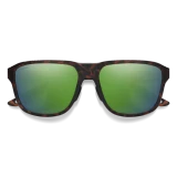 Smith Optics Embark Polarized Sunglasses Matte Tortoise/Green Mirror front view