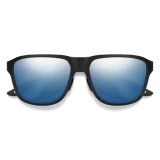 Smith Optics Embark Polarized Sunglasses Matte Black/Blue Mirror front view