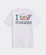 Vineyard Vines Boys' I Whale Summer Pocket Tee White Cap back lay