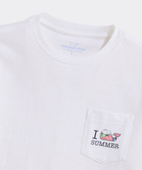 Vineyard Vines Boys' I Whale Summer Pocket Tee White Cap front