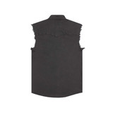 Poncho Outdoor Full Throttle Sleeveless Denim Shirt The Full Throttle Flat Back flat lay