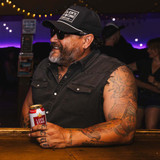 Poncho Outdoor Full Throttle Sleeveless Denim Shirt The Full Throttle Flat Back front