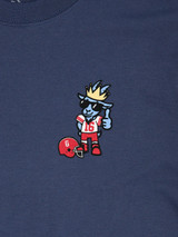 Goat USA Boys' Football League T-Shirt Navy back view