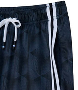 Goat USA Boys' Geo Print Mesh Shorts in Black front view