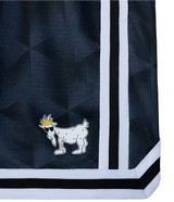 Goat USA Boys' Geo Print Mesh Shorts in Black back view