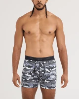 SAXX Men's Quest Quick-Dry Mesh Boxer Briefs in Killer Kamo/Black front view