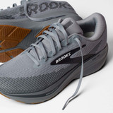 Brooks Men's Ghost Amp Running Shoes PRIMEREBONYOYSTER Tilt closeup detail