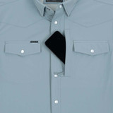 Poncho Outdoors Western Tuff-Thread Short Sleeve Shirt The Biscayne front detail