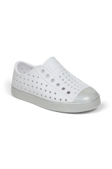 Native Little Kids' Jefferson Wrapped Shoes Shell White Hologram Front