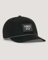 Free Fly Logo Performance Hat Black front view