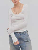 Free People Siren Long Sleeve Top Blushing Peony back view