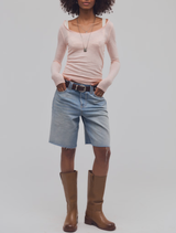 Free People Siren Long Sleeve Top Clean Ivory full length
