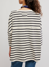 Free People Women's 2 Sense Long Sleeve Top Ivory Combo side view
